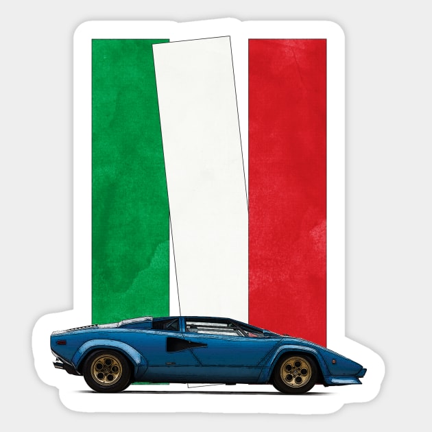 Count Countach Sticker by mvommen